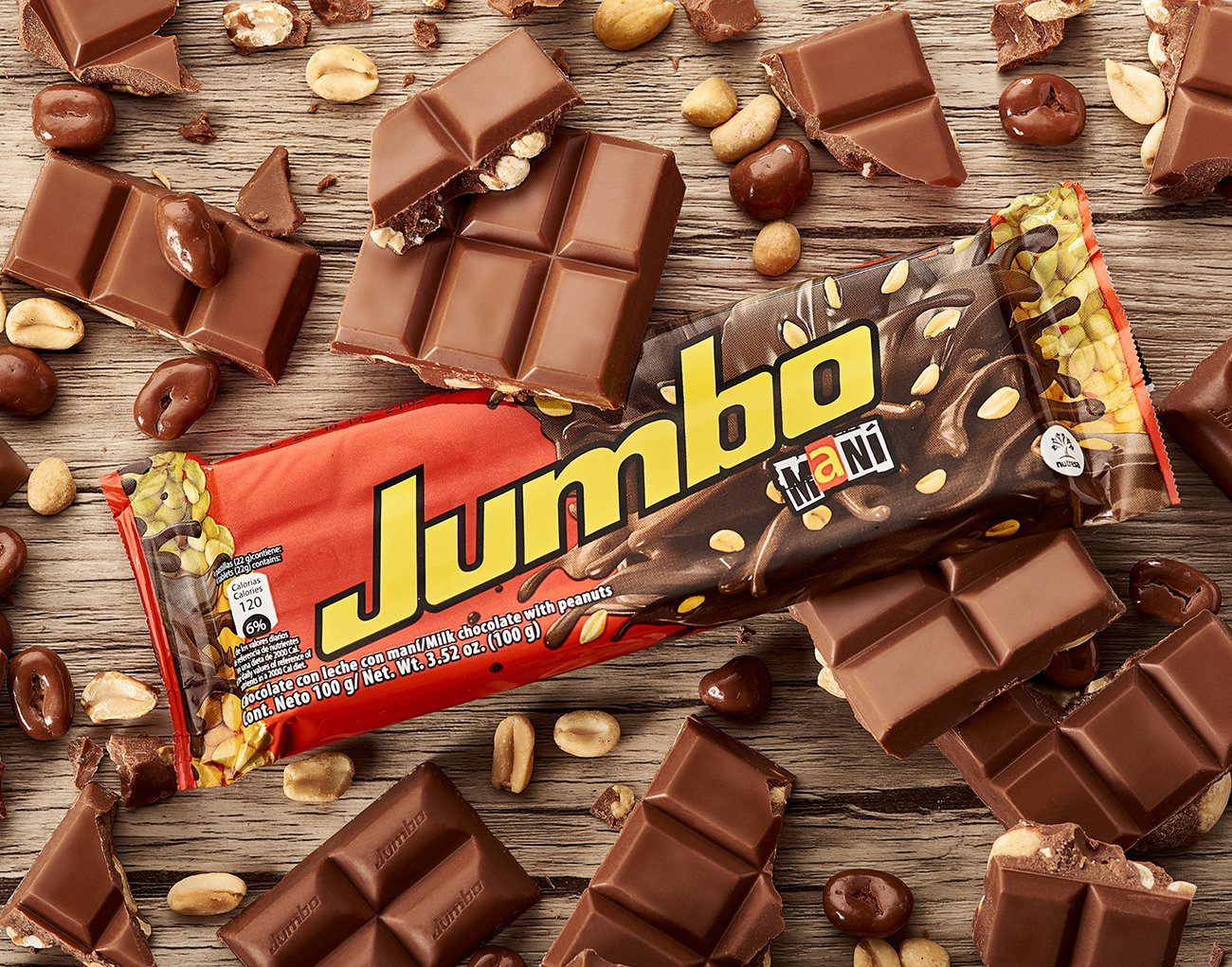 Chocolatina Jumbo Maní de 35 g - Imagen 3