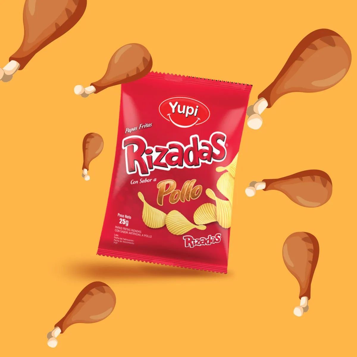 Papas Rizadas sabor a Pollo de 105gr - Imagen 2